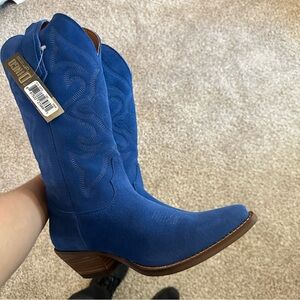 Dingo Out West Suede Cowgirl Boots